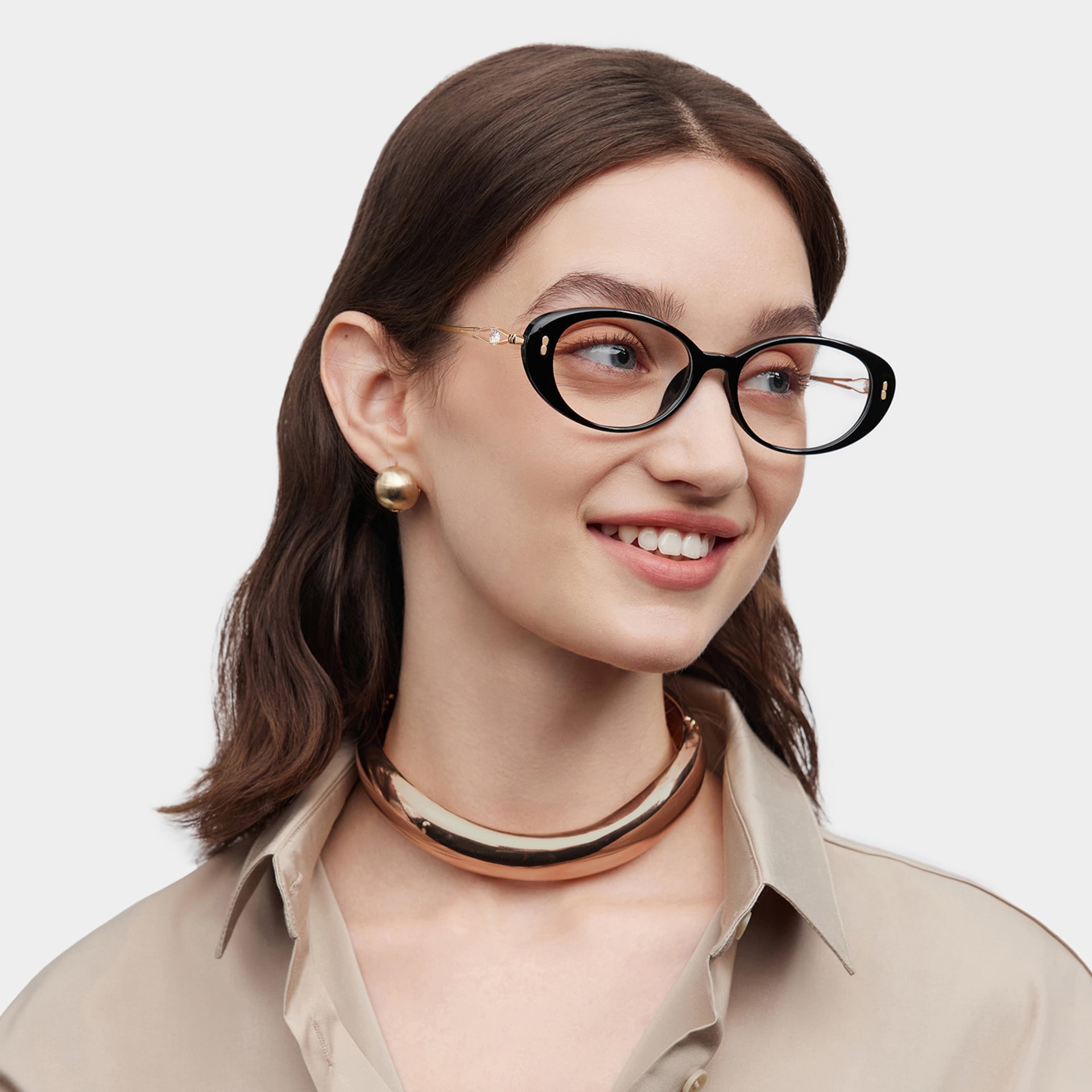 Blaire Black Frame Glasses with Oval Frame Online | ZEELOOL1