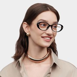Blaire Black Oval Glasses1