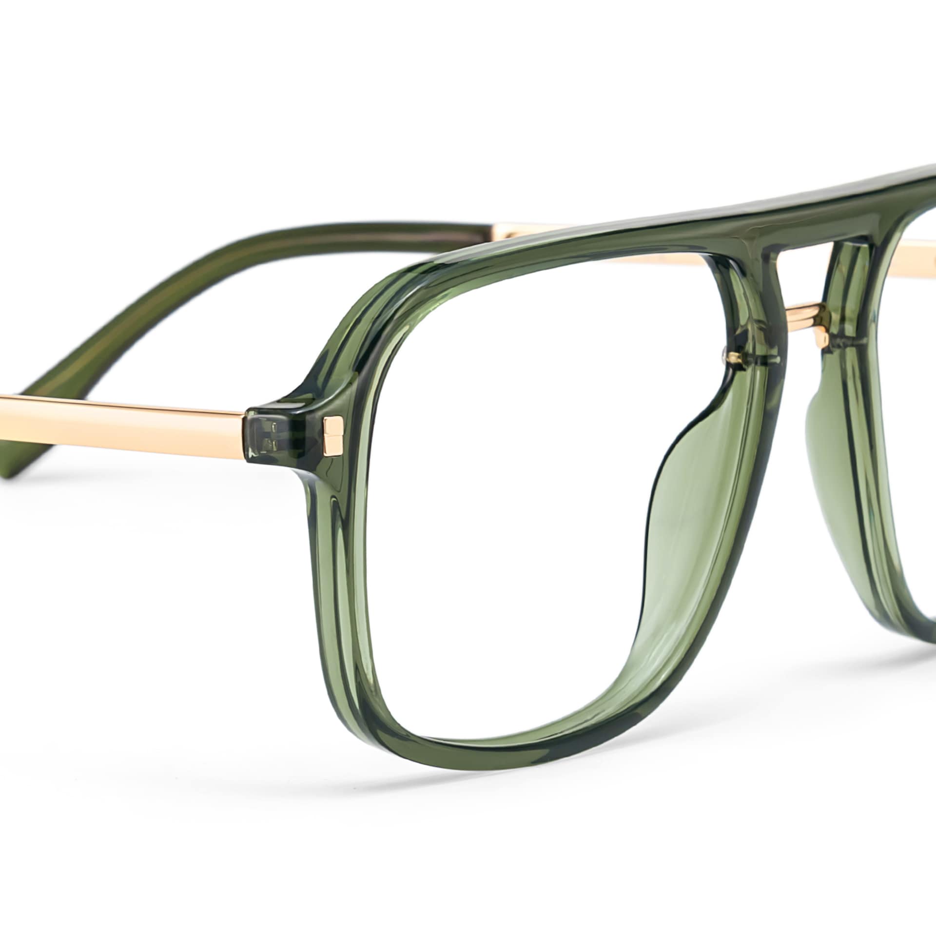 Aviator Kilworth Green Glasses deals -Zeelool Glasses7