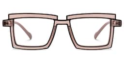 Zephyr Rectangle Brown Glasses0