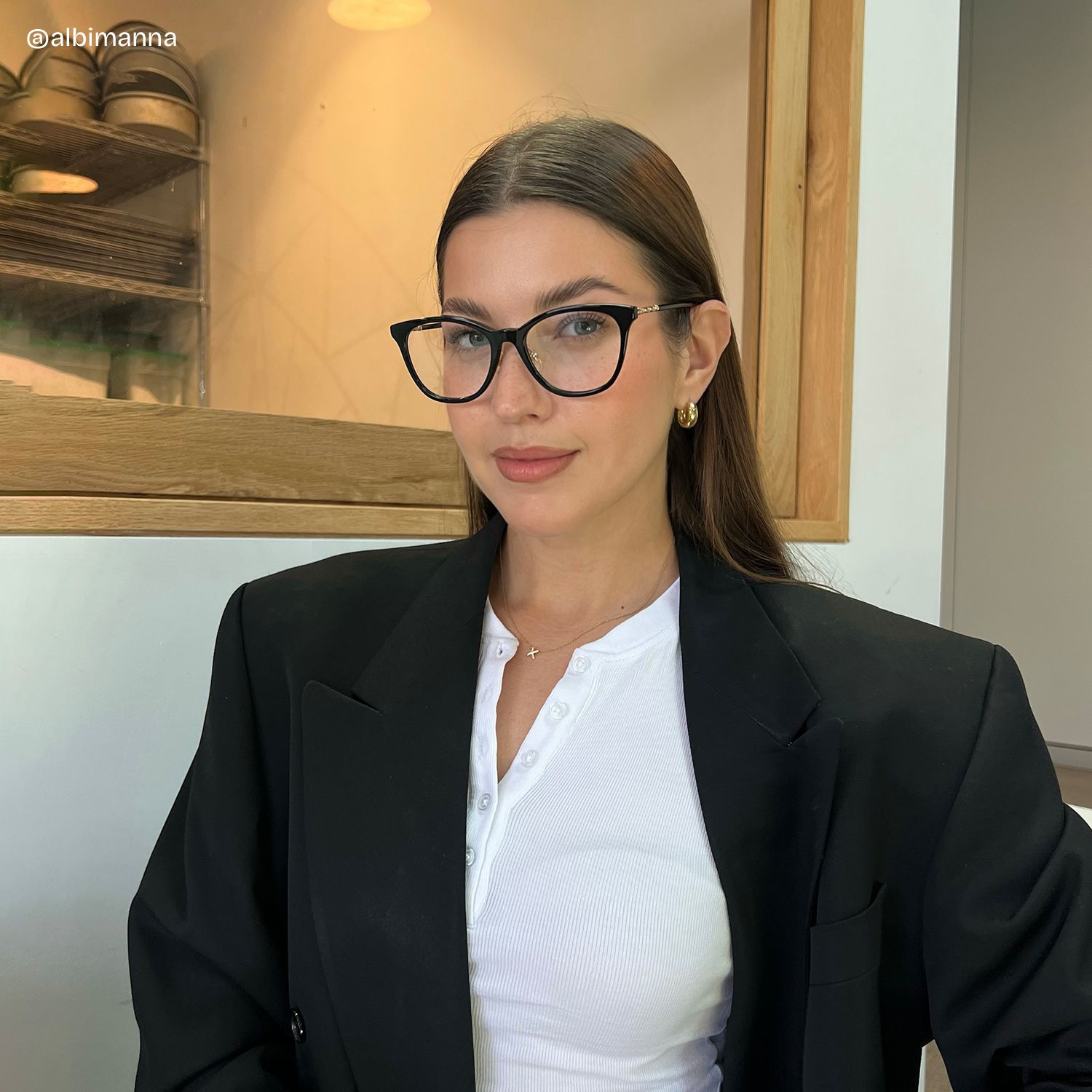April Black Frame Glasses with Cat eye Frame Online | ZEELOOL