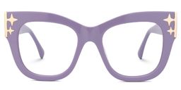 Minfia Purple Square Glasses0