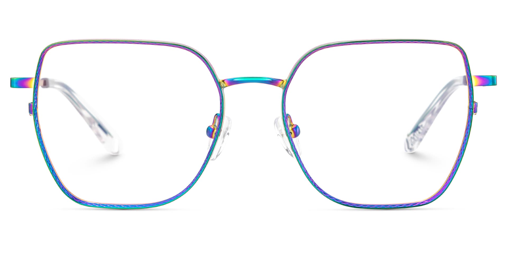 Fife Iridescent Full Frame Metal Prescription Glasses1
