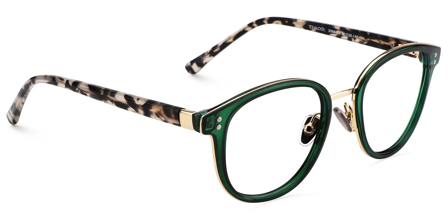 Matthew Round Green Glasses | Zeelool Glasses2