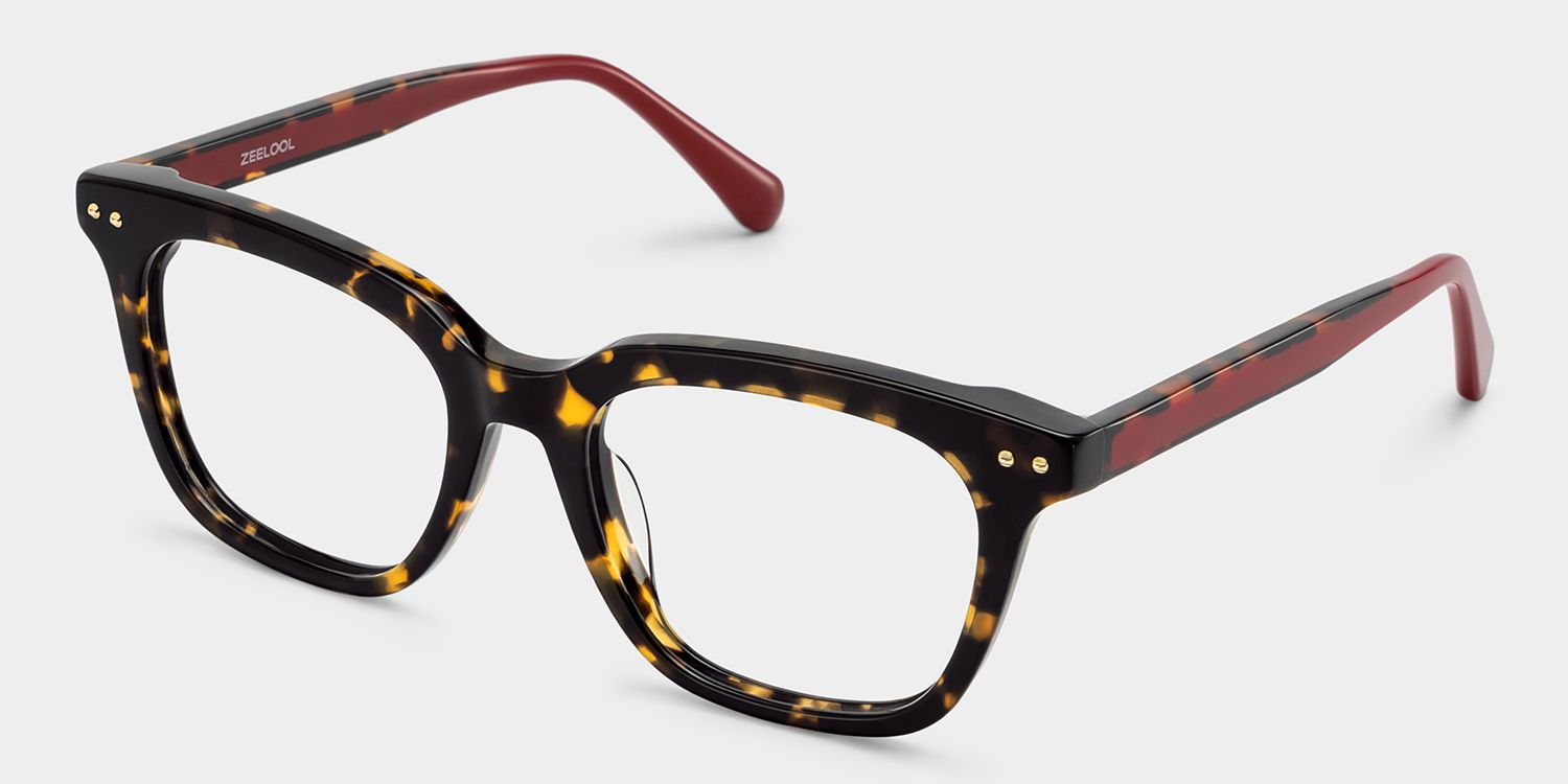 Angela Tortoise Rectangle Glasses | Retro Campus Essential