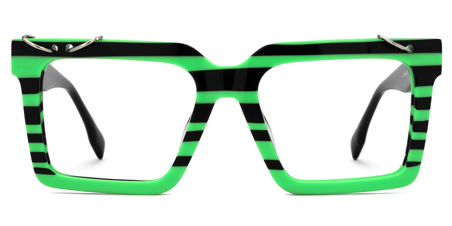 Dupree Green-Black Square Eyeglasses and Glasses Frame0