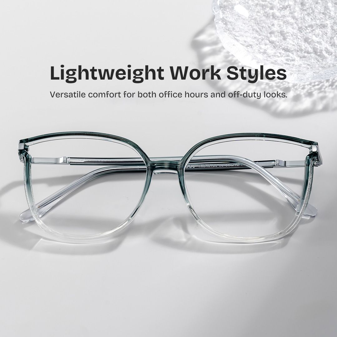 Rodz Sage Green Frame Glasses with Square Design | ZEELOOL0