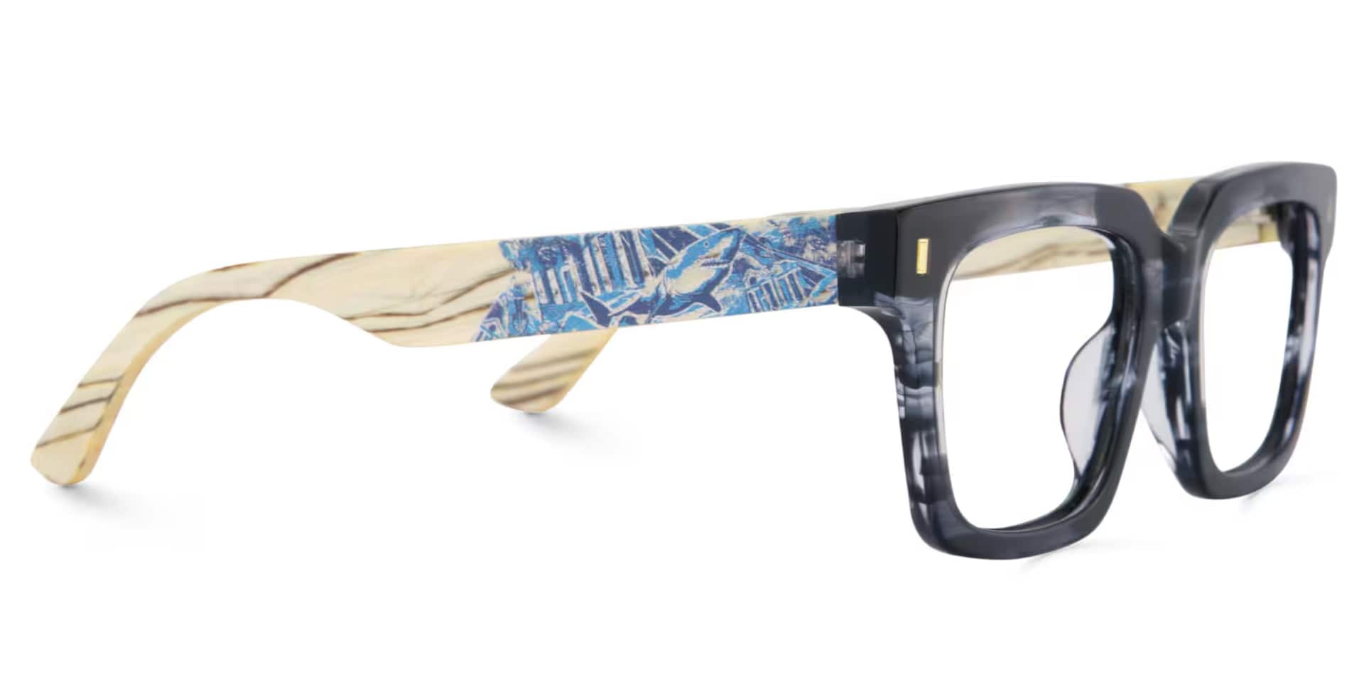 Smoke Grey Glasses With Wood Temples3