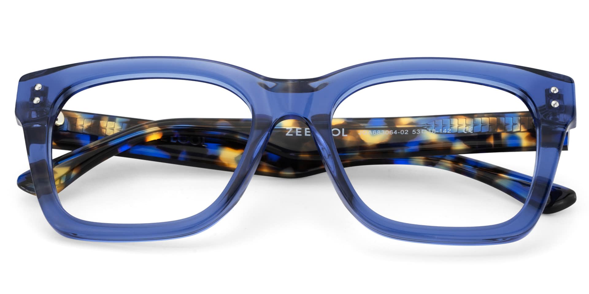 Gaydeh Transparent Blue Glasses With Rectangle Shape | Zeelool2