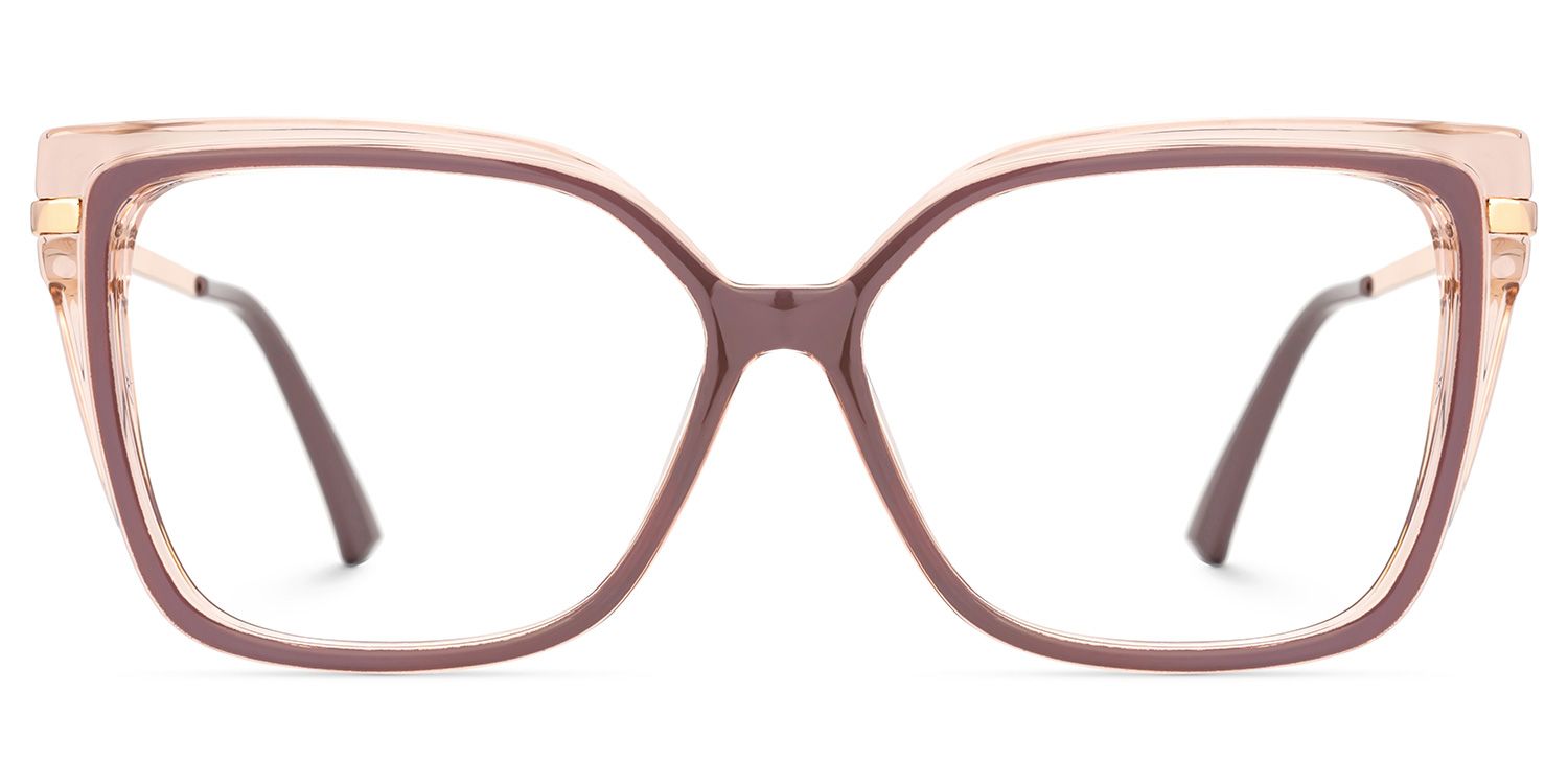 Chrisett Brown Square Designer Eyeglasses0