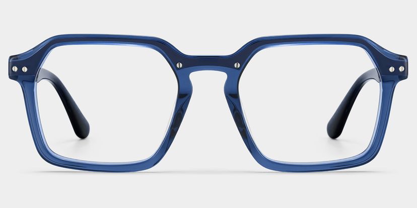 Brendan Blue Geometric Glasses