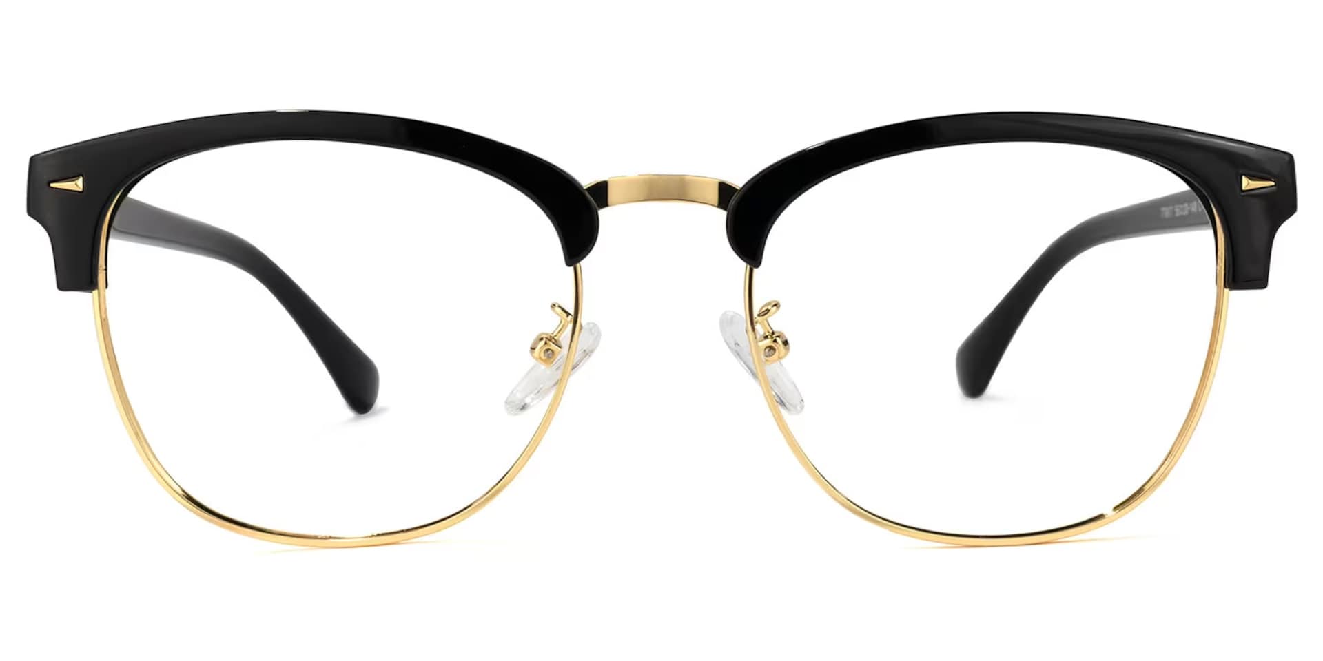 Lasha Browline Black Eyeglasses and Oval Frame0
