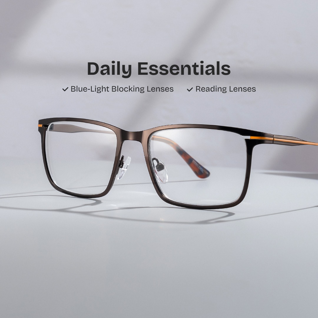 Roxana Rectangle Brown Glasses