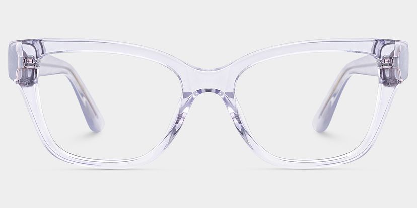 Miranda Clear Purple Cat eye Glasses