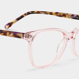 Marigold Pink Tortoise Rectangle Glasses5