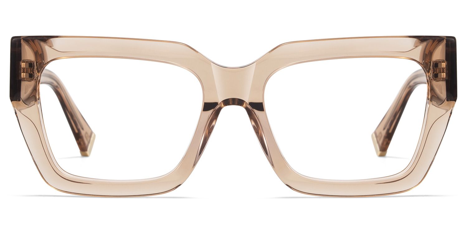 Maddox Beige Frame Glasses with Square Frame Online | ZEELOOL