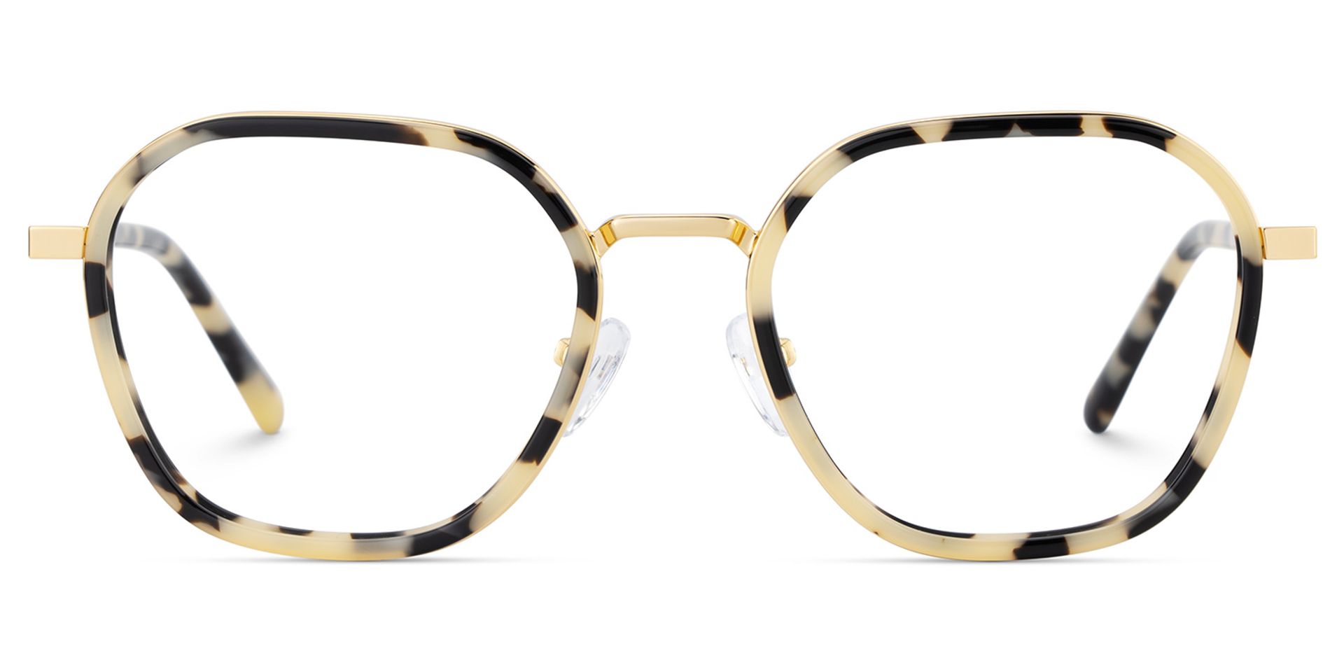 Mitchell Mixed Tortoise Frame Glasses with Geometric Shape | Zeelool2