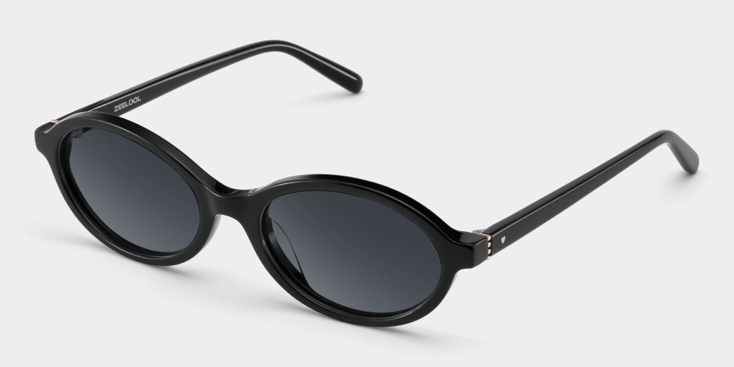 Oval Black Eyeglasses- Everly Acetate Frame Glasses2