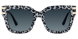 Lidia Square Gray Leopard Sunglasses0