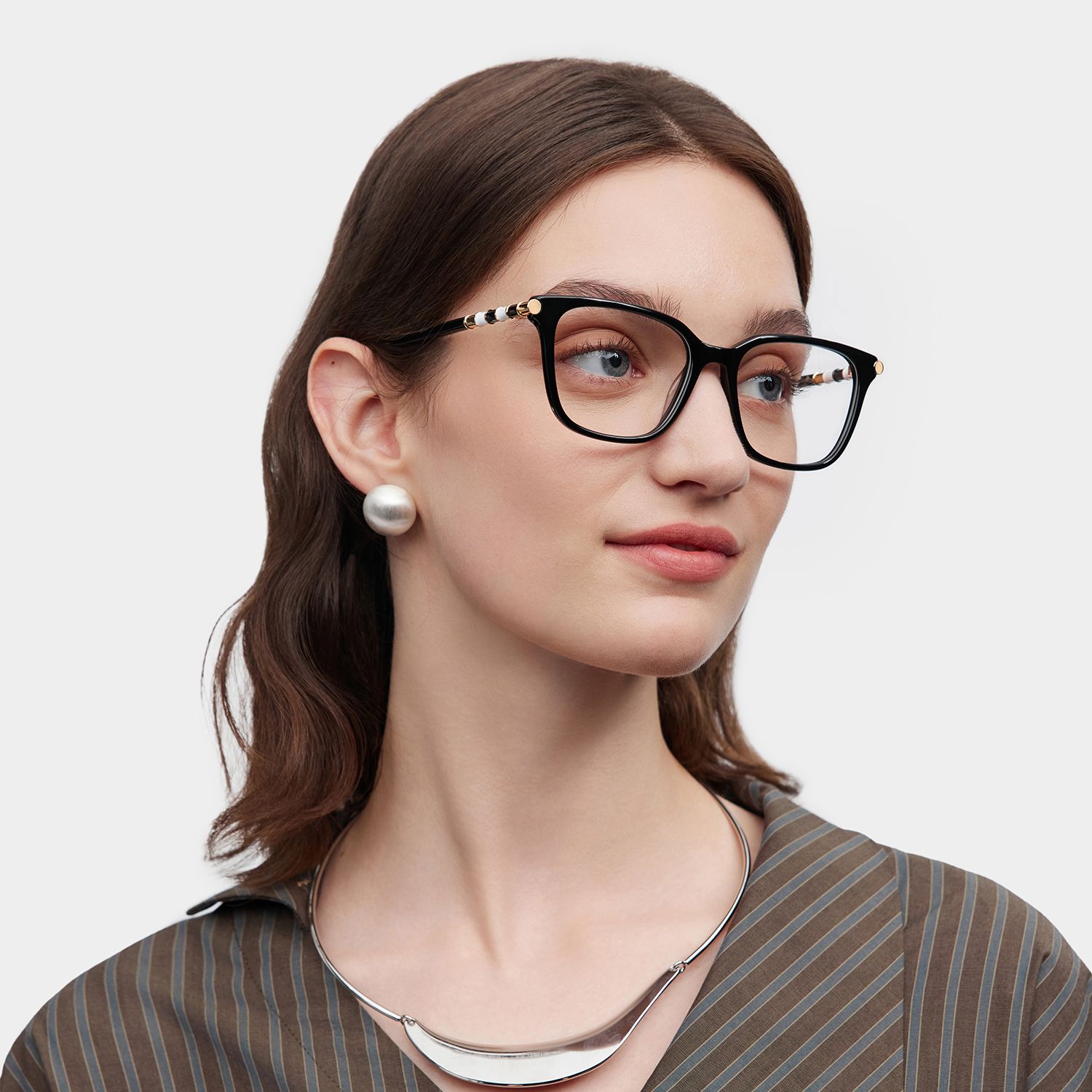 Delilah Square Black Frame Eyeglasses for Women| ZEELOOL1