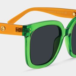 Ebony Square Green Glasses4