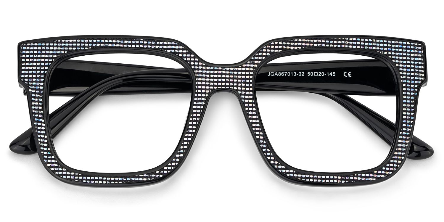 Square Black Acetate Spectacle Frames2