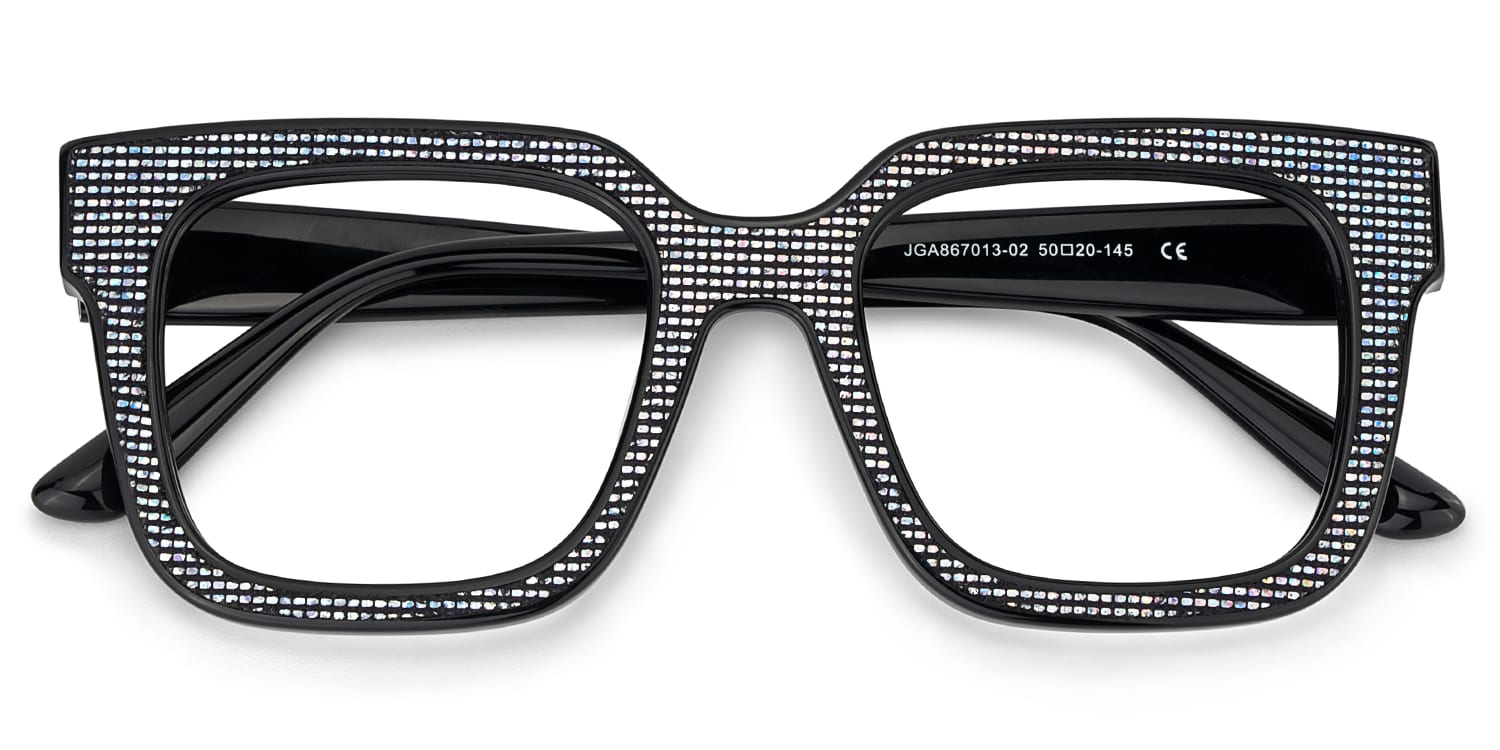 Solmarie Square Black Glasses2