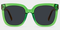 Ebony Square Green Glasses0