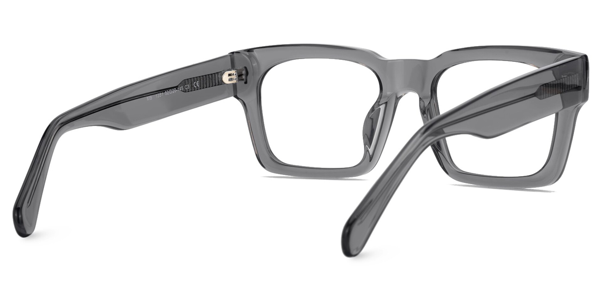 Rectangle Herman Gray Frames Designer Glasses3