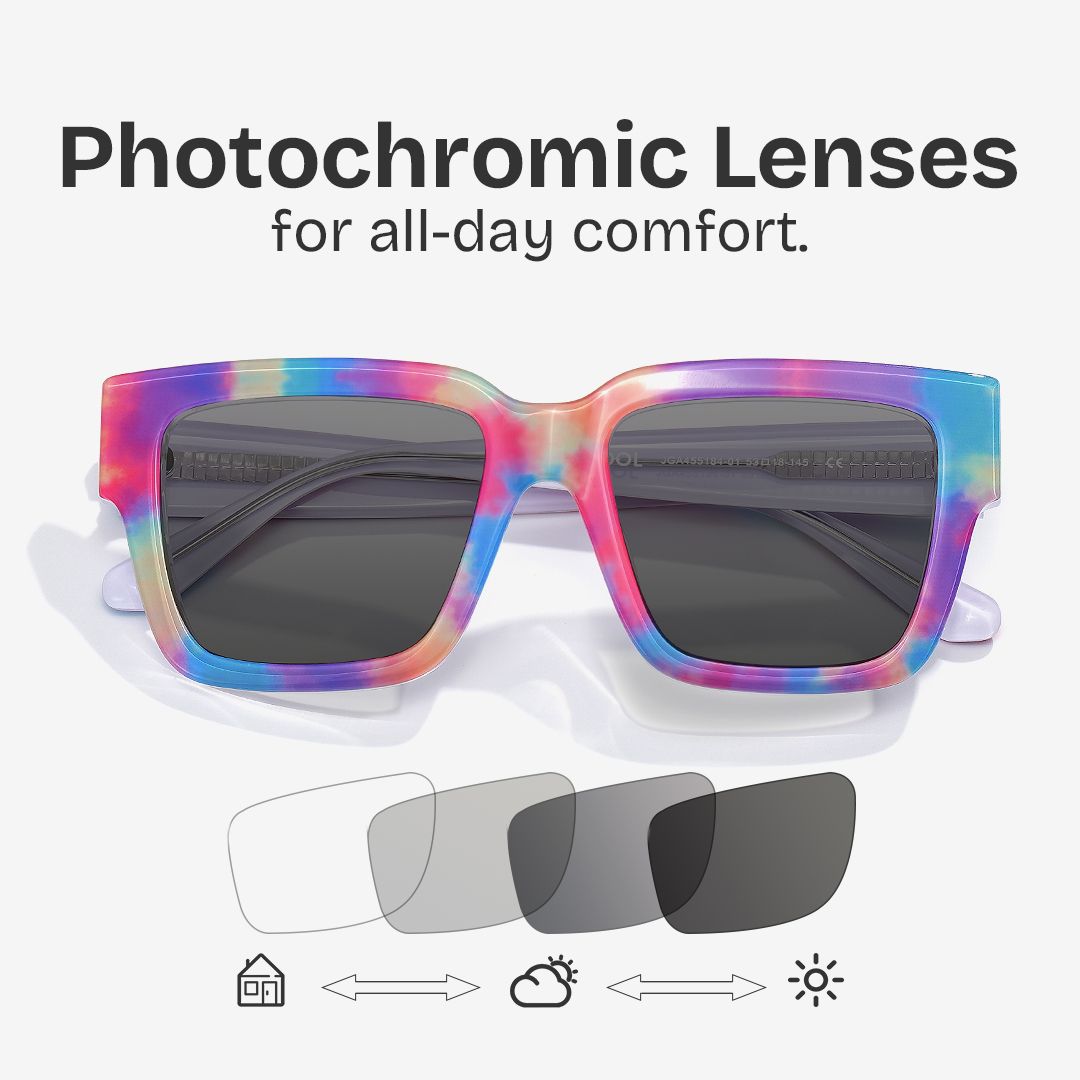 Pop  Acetate Colorful Frame Glasses with Square Shape | Zeelool6