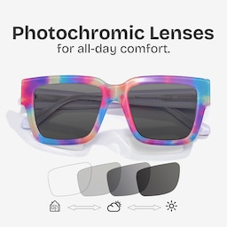 Pop Rectangle Colorful Glasses6