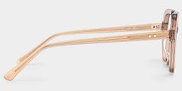 Devon Beige Geometric Glasses4