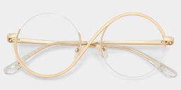 Flozif Round Gold Glasses1