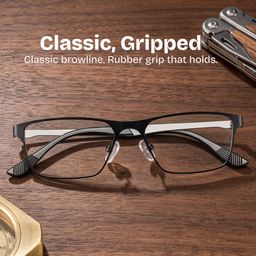 Kellen Black Browline Glasses0