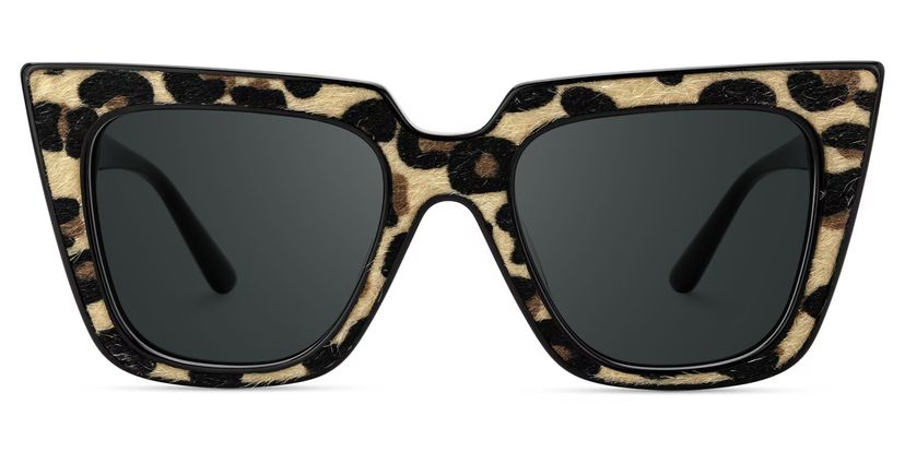 Womens Designer Inspired Sunglasses, Leopard Embellished Frame UV400 Unique New Designer Fashion Sunglasses Womens Leopard Print Thick  main image 3