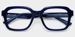 Parker Blue Square Glasses2