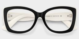 Rosie Black White Butterfly Glasses1