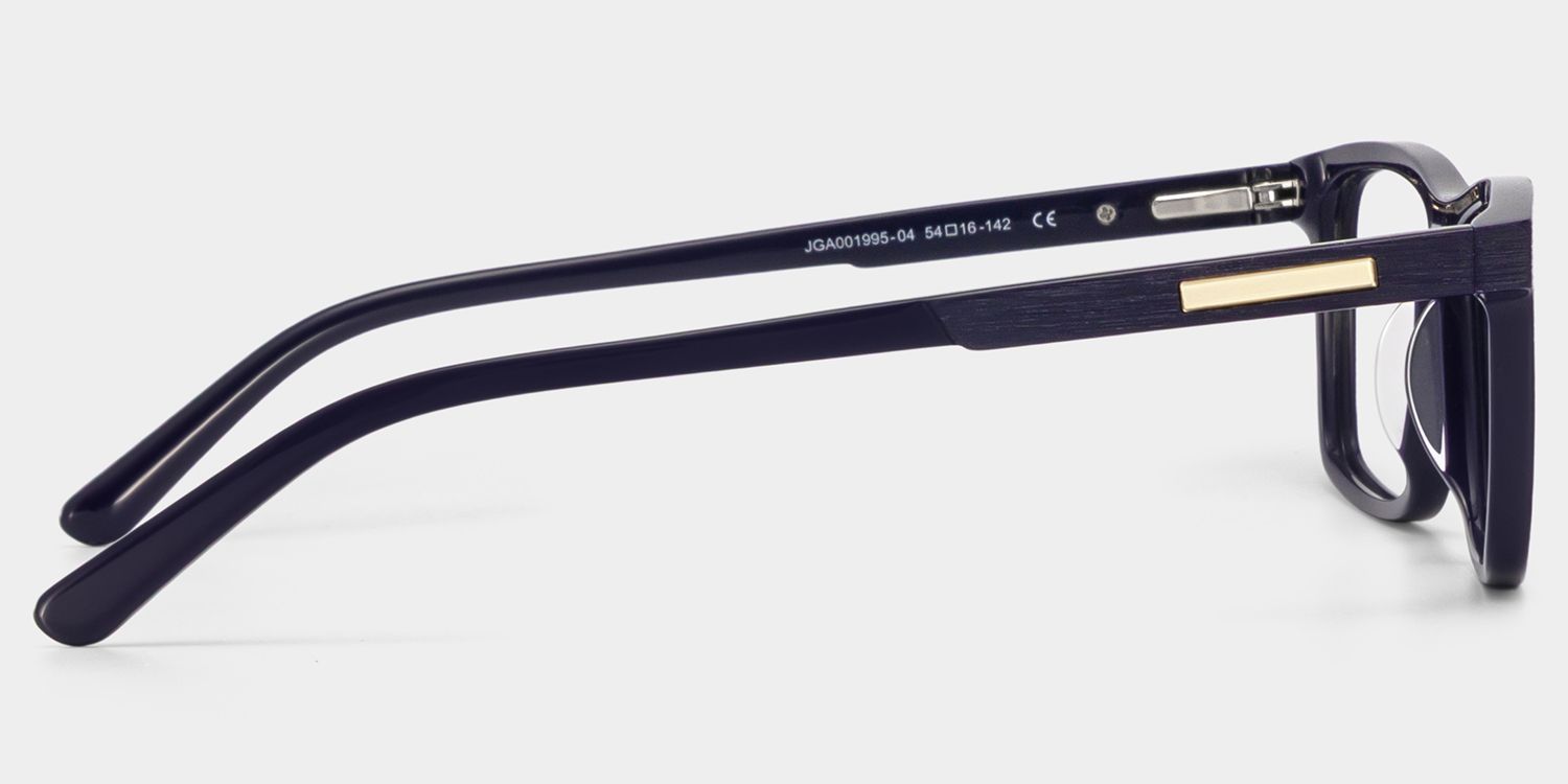 Daniel Dark Blue Rectangle Acetate Frame Glasses for Men | ZEELOOL3