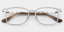 Aubrey Rectangle Silver Glasses2