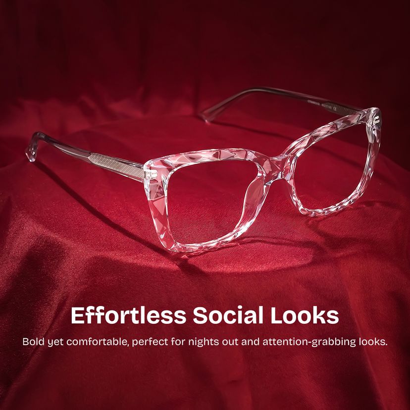 Edna Cateye Clear Glasses