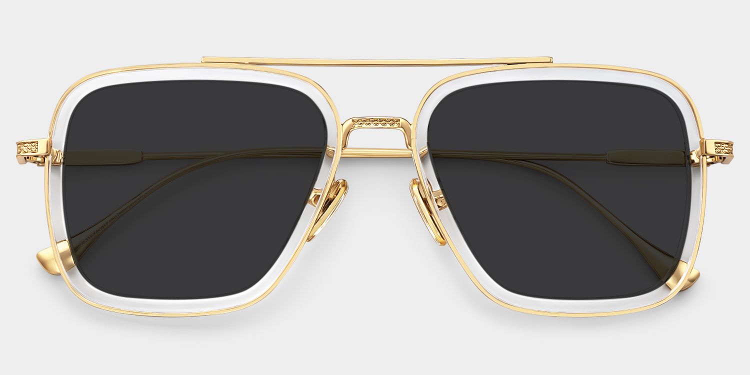 Gifford Aviator Clear Sunglasses | Zeelool Glasses1