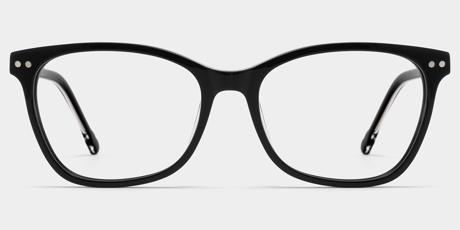 Yami_rosé Marigold retro black frame glasses with Rectangle Frame