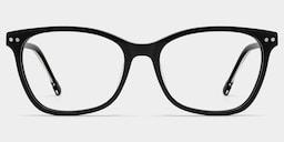 Marigold Rectangle Black Glasses0