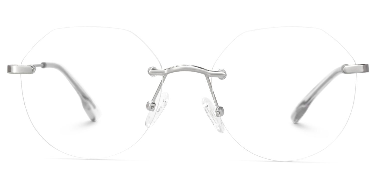 Hexagonal Rimless Glasses For Women1