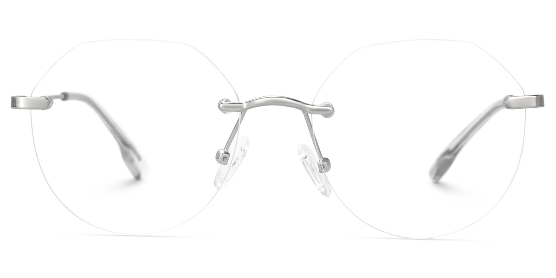 Hexagonal Rimless Glasses For Women1