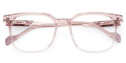 Chloe Square Pink Clear Glasses2