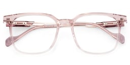 Chloe Square Pink Crystal Glasses2