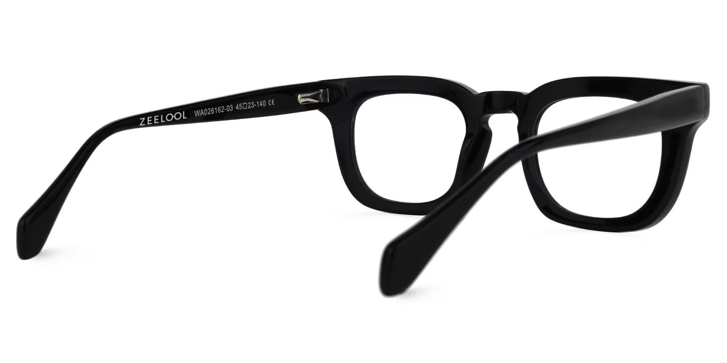 Tenika Square Black Glasses | Zeelool Glasses3