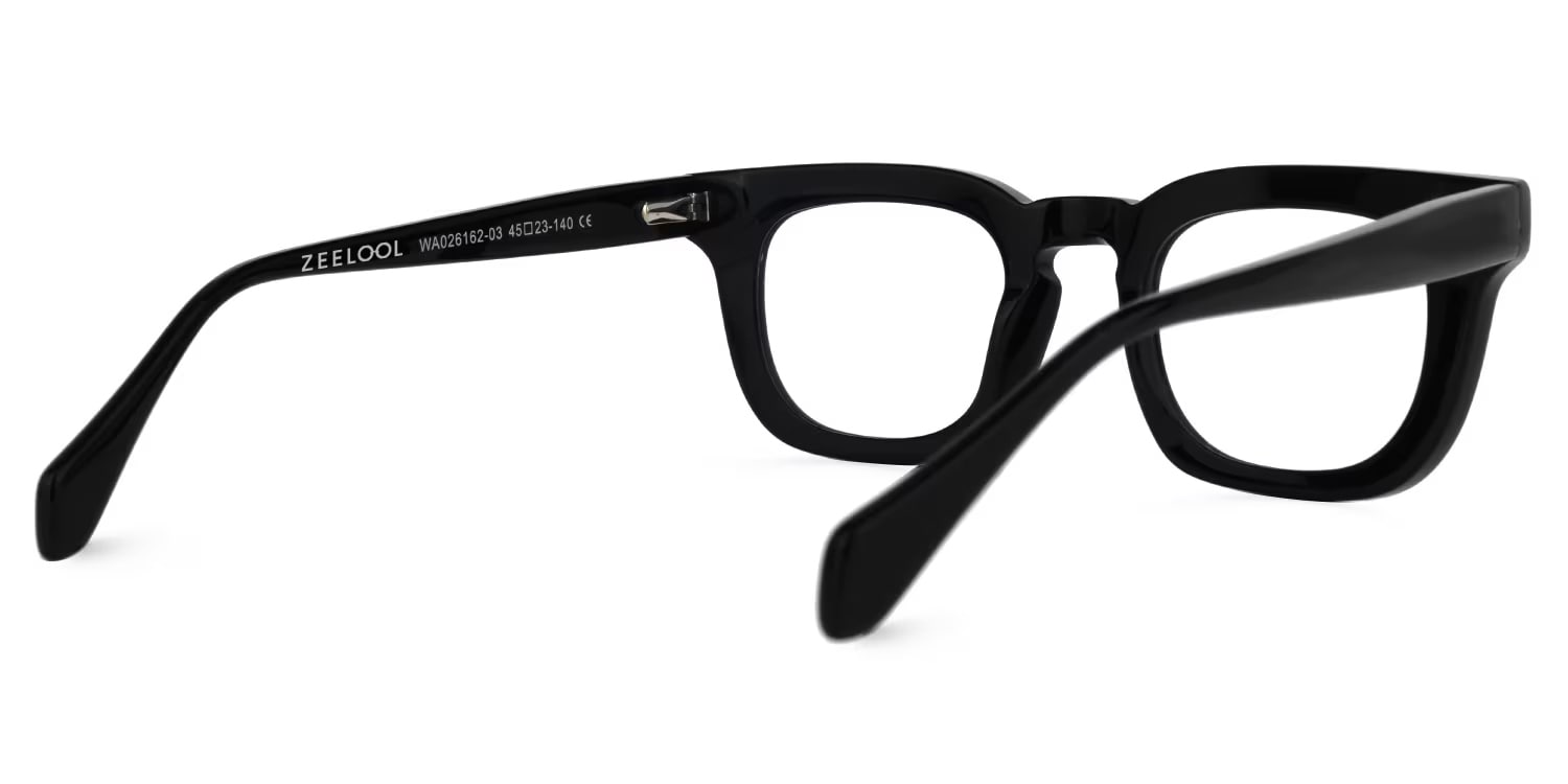Tenika Square Black Glasses | Zeelool Glasses3