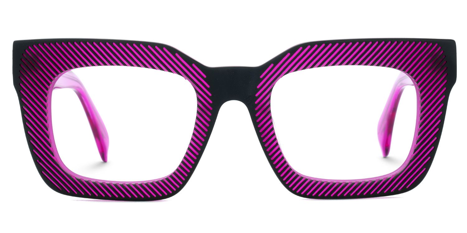Thick Square Eyeglasses With Purple Color | Zeelool1